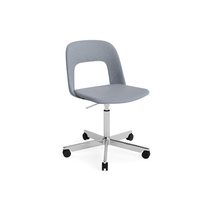 Layout Chair Full Upholstered - 5 Star Swivel Base (144) by HAY - Polished Aluminium / Naveli 143