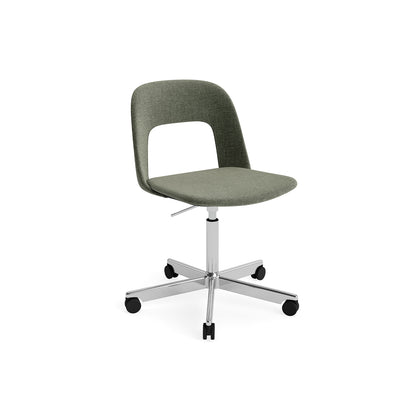 Layout Chair Full Upholstered - 5 Star Swivel Base (144) by HAY - Polished Aluminium / Overlap 011