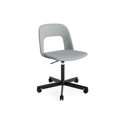 Layout Chair Full Upholstered - 5 Star Swivel Base (144) by HAY - Black Aluminium / Remix 123