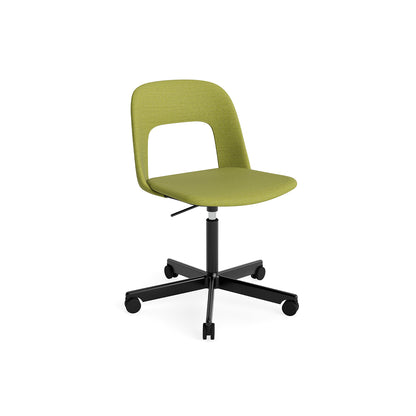 Layout Chair Full Upholstered - 5 Star Swivel Base (144) by HAY - Black Aluminium / Remix 912