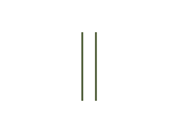 Set of 2 Legs - 65 cm / Deep Green