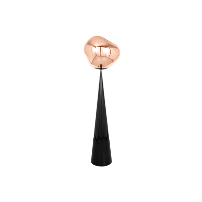 Melt LED Cone Fat Floor Lamp by Tom Dixon - Black Cone / Copper