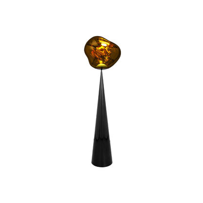 Melt LED Cone Fat Floor Lamp by Tom Dixon - Black Cone / Gold