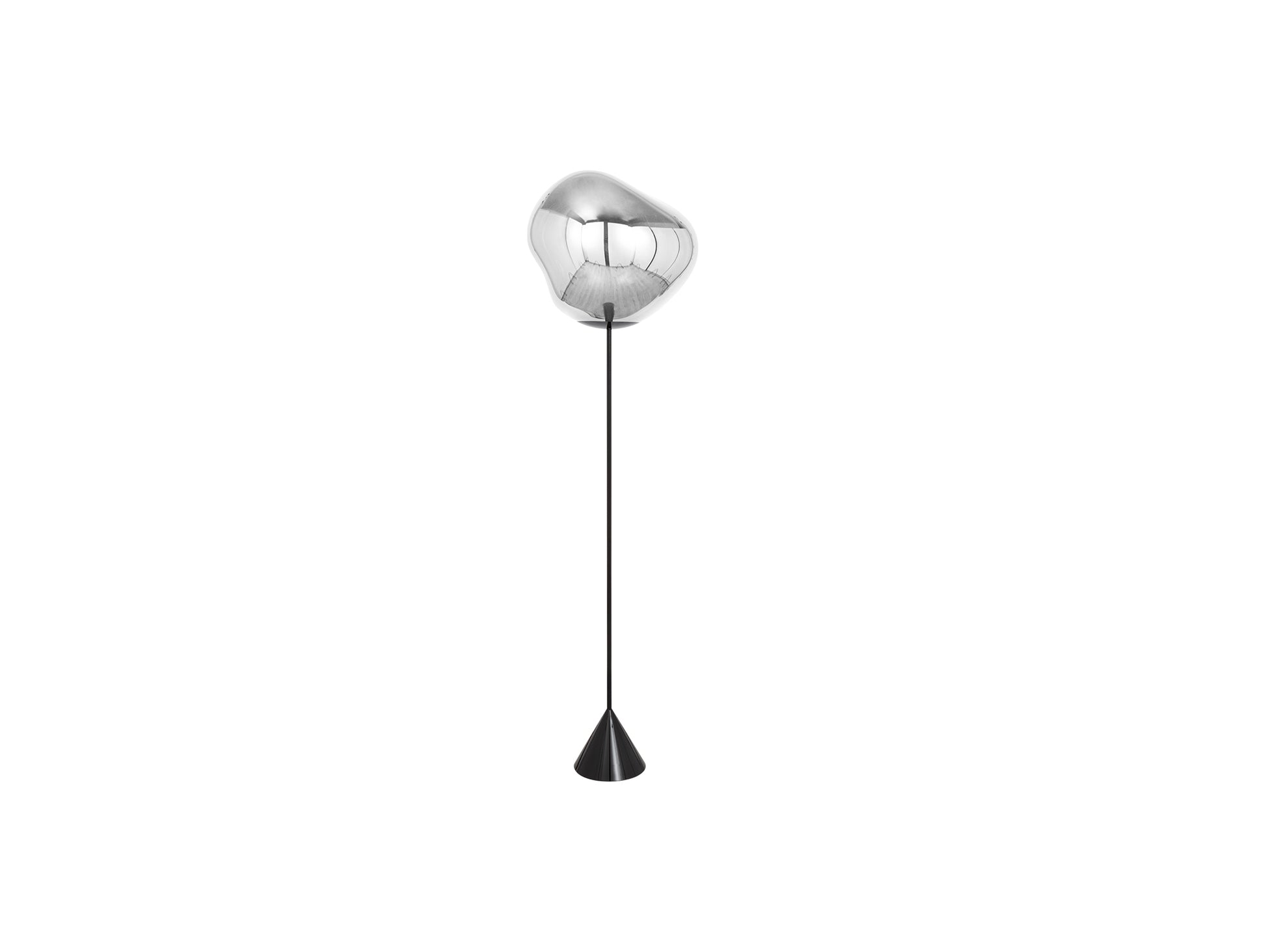 Melt LED Cone Slim Floor Lamp by Tom Dixon - Silver