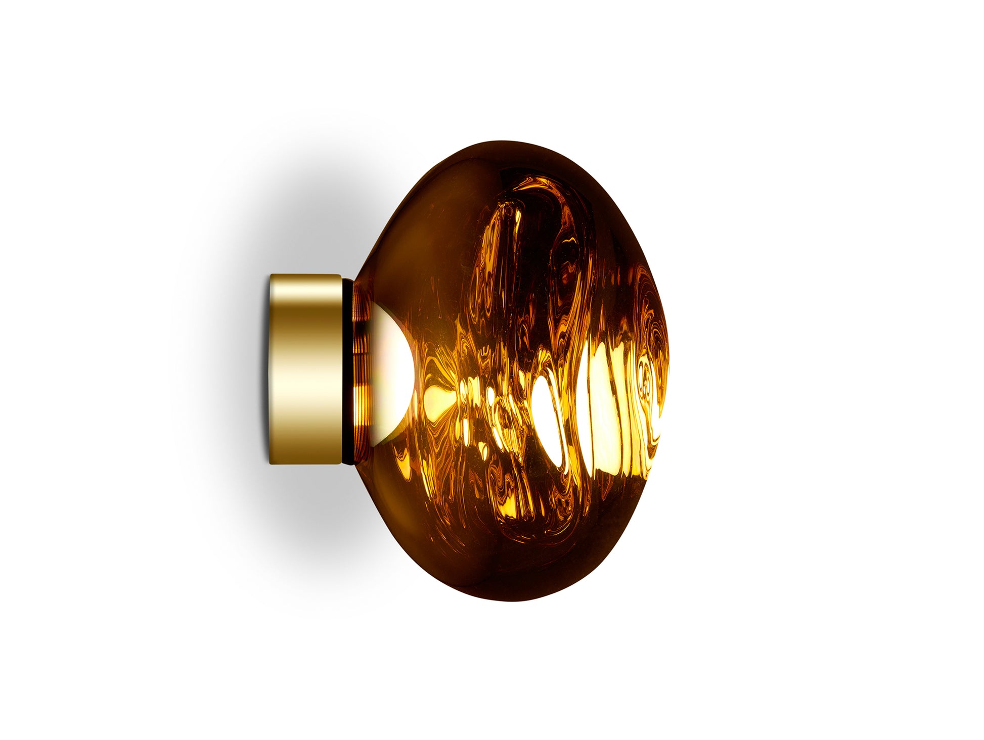 Melt Surface LED Mini Wall Lamp by Tom Dixon - gold