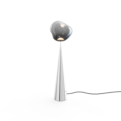 Melt LED Cone Fat Floor Lamp by Tom Dixon - Silver Cone / Nickel