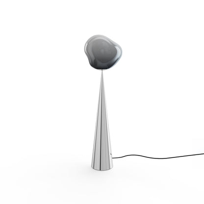 Melt LED Cone Fat Floor Lamp by Tom Dixon - Silver Cone / Nickel