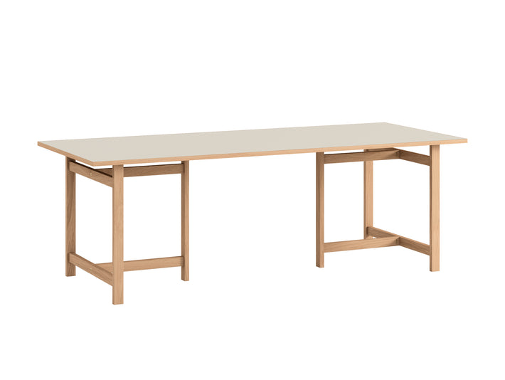 Rectangular Dining Table (Linoleum Tabletop) by Moebe - Length: 220 cm / Warm Beige