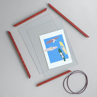 Frame - Colour Wood by Moebe - Red Stained Birch
