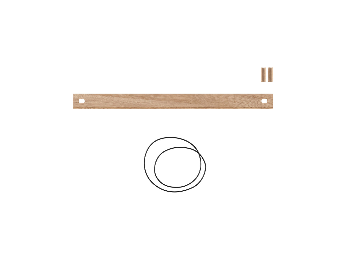 Magazine Shelf 85 x 7 cm (Includes 2 wedges and 1 rubber band) / Oiled Oak