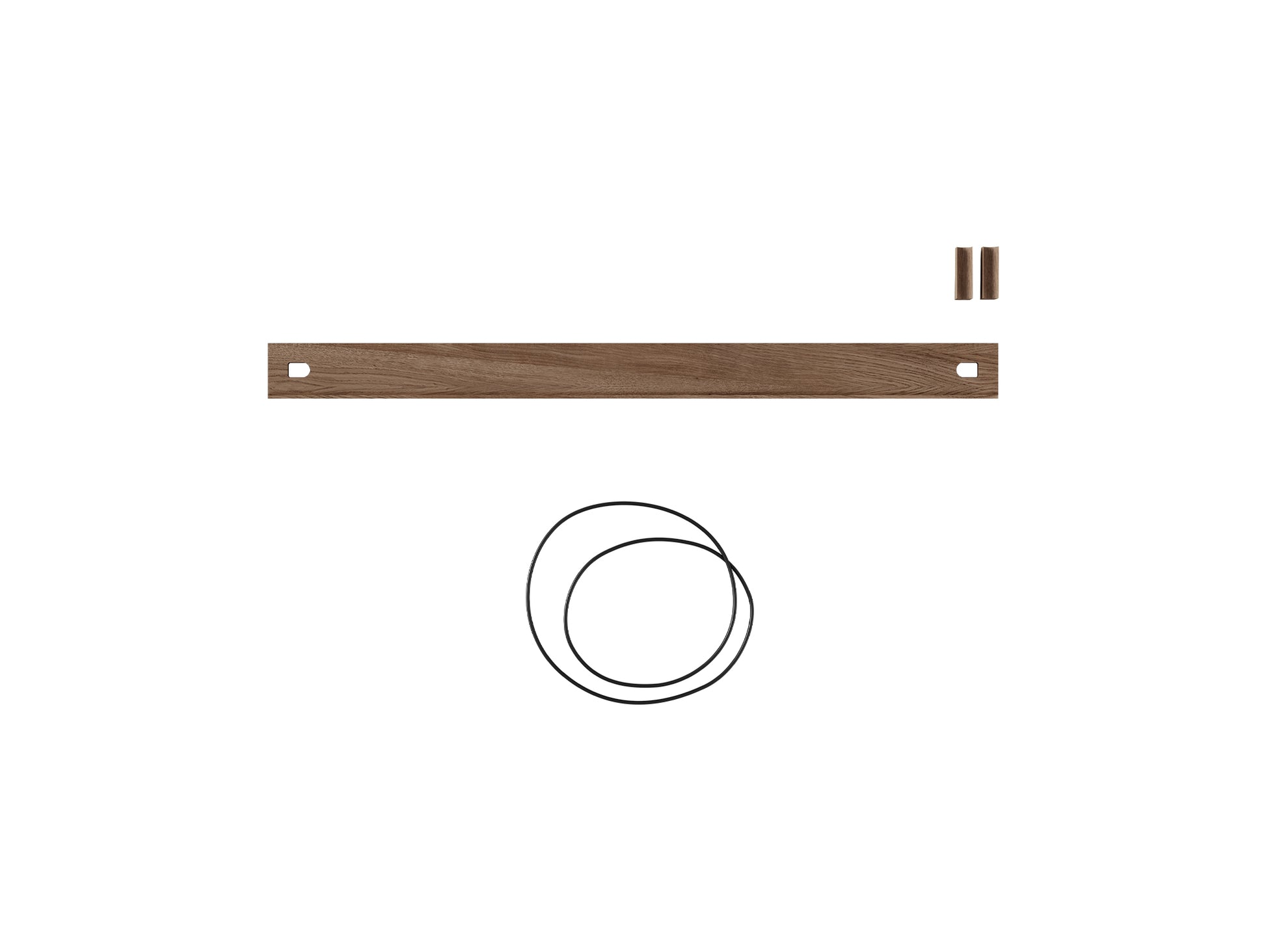 Magazine Shelf 85 x 7 cm (Includes 2 wedges and 1 rubber band) / Smoked Oak