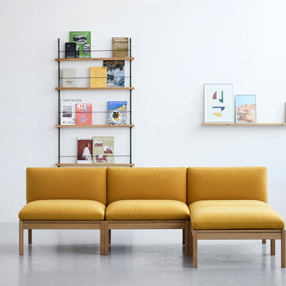 3-Seater Sofa with Chaise Longue (Without Armrest) and 1 Side Table by Moebe - Field 2 463