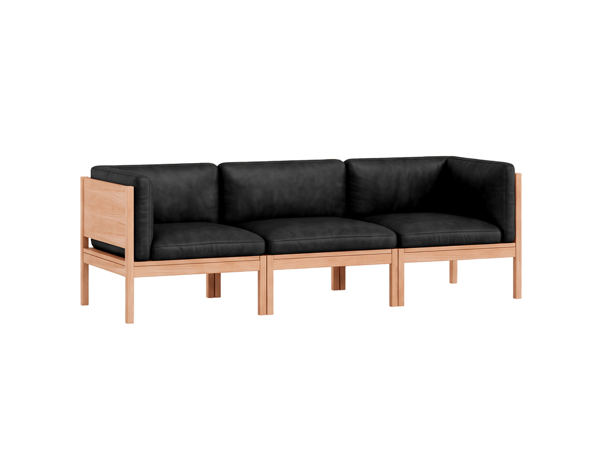 Modular 3-Seater Sofa by Moebe - Black Leather