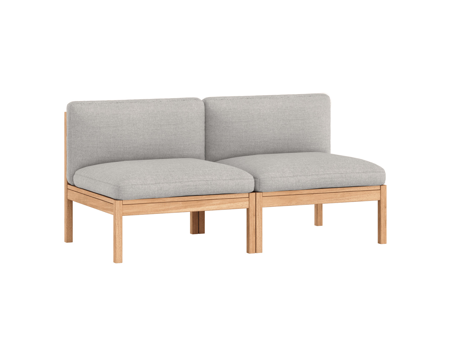 Modular 2-Seater Sofa Without Armrest by Moebe - Autumn 101