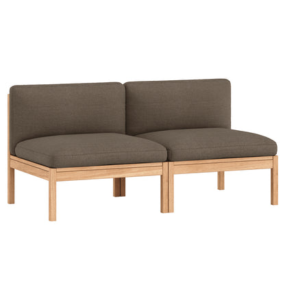 Modular 2-Seater Sofa Without Armrest by Moebe - Autumn 361