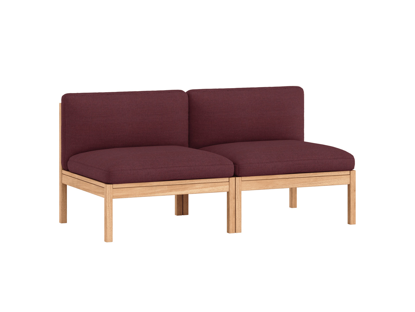 Modular 2-Seater Sofa Without Armrest by Moebe - Autumn 681