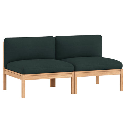 Modular 2-Seater Sofa Without Armrest by Moebe - Autumn 971