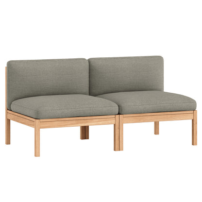 Modular 2-Seater Sofa Without Armrest by Moebe - Re-wool 128