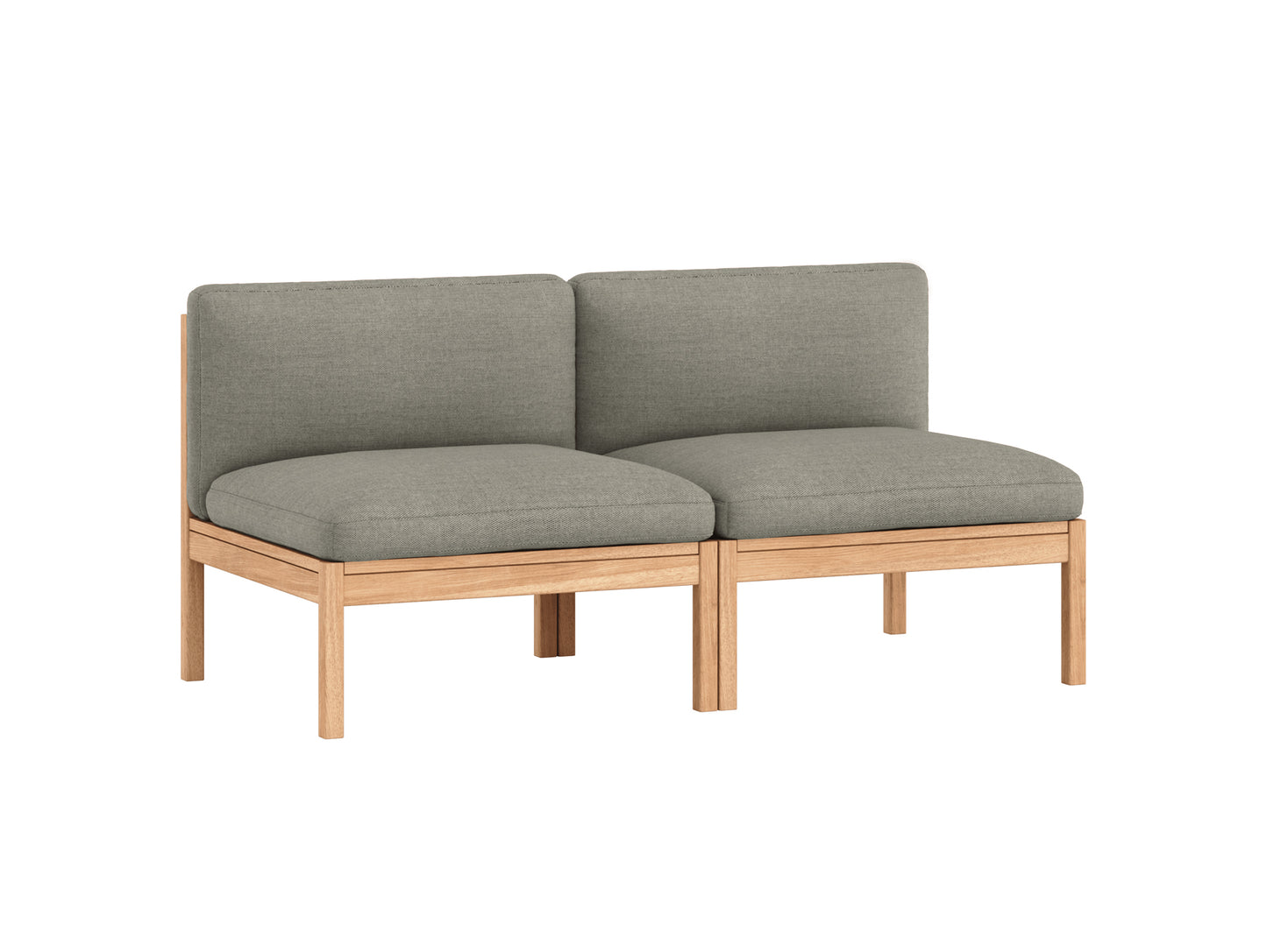 Modular 2-Seater Sofa Without Armrest by Moebe - Re-wool 128