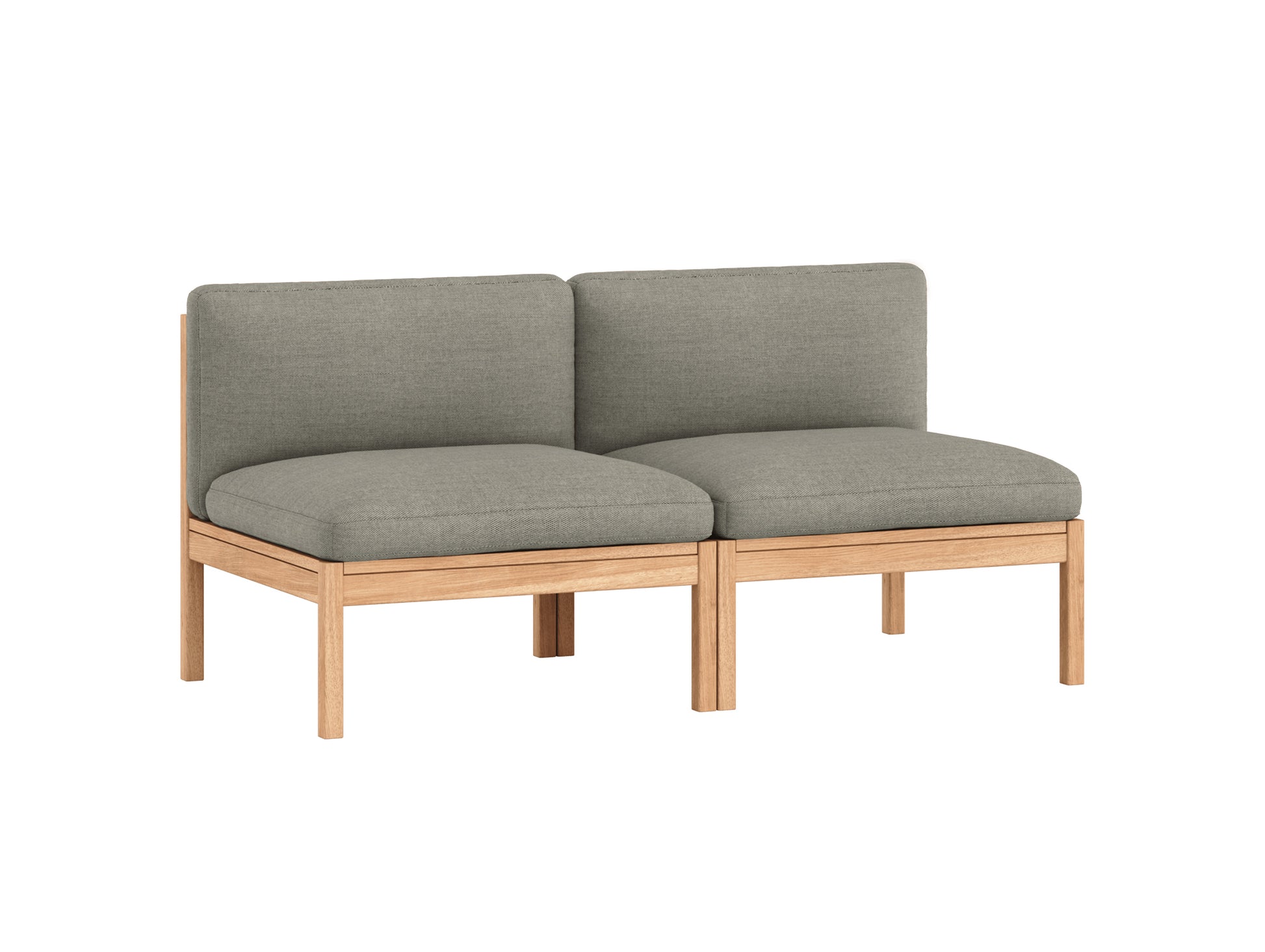 Modular 2-Seater Sofa Without Armrest by Moebe - Re-wool 128