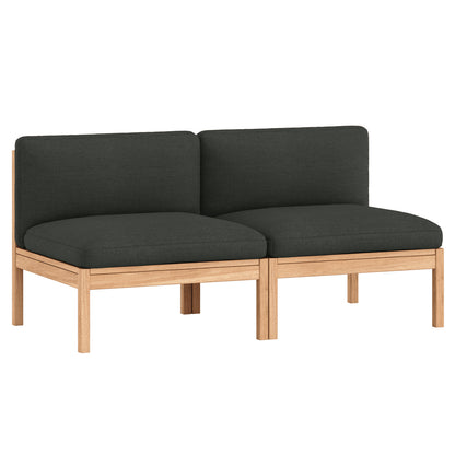 Modular 2-Seater Sofa Without Armrest by Moebe - Re-wool 198
