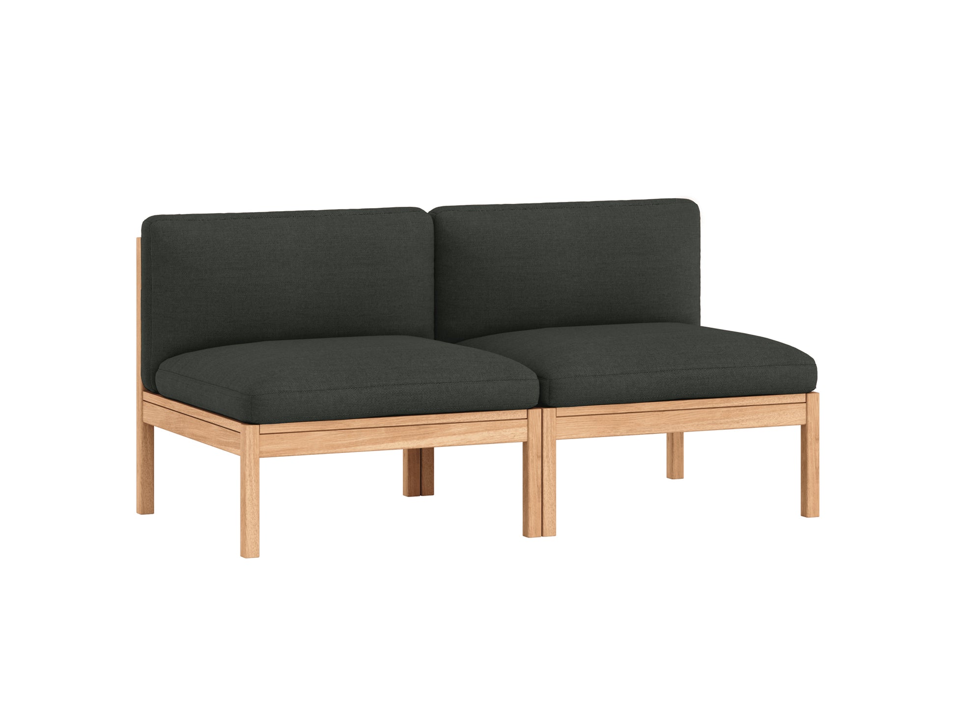 Modular 2-Seater Sofa Without Armrest by Moebe - Re-wool 198