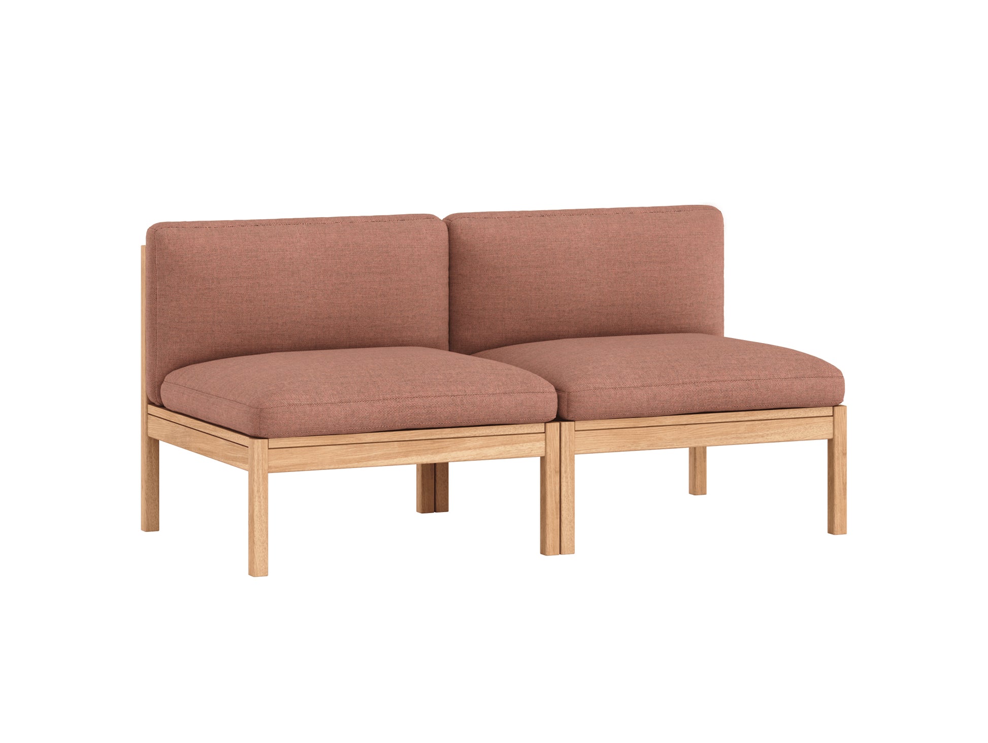 Modular 2-Seater Sofa Without Armrest by Moebe - Re-wool 648