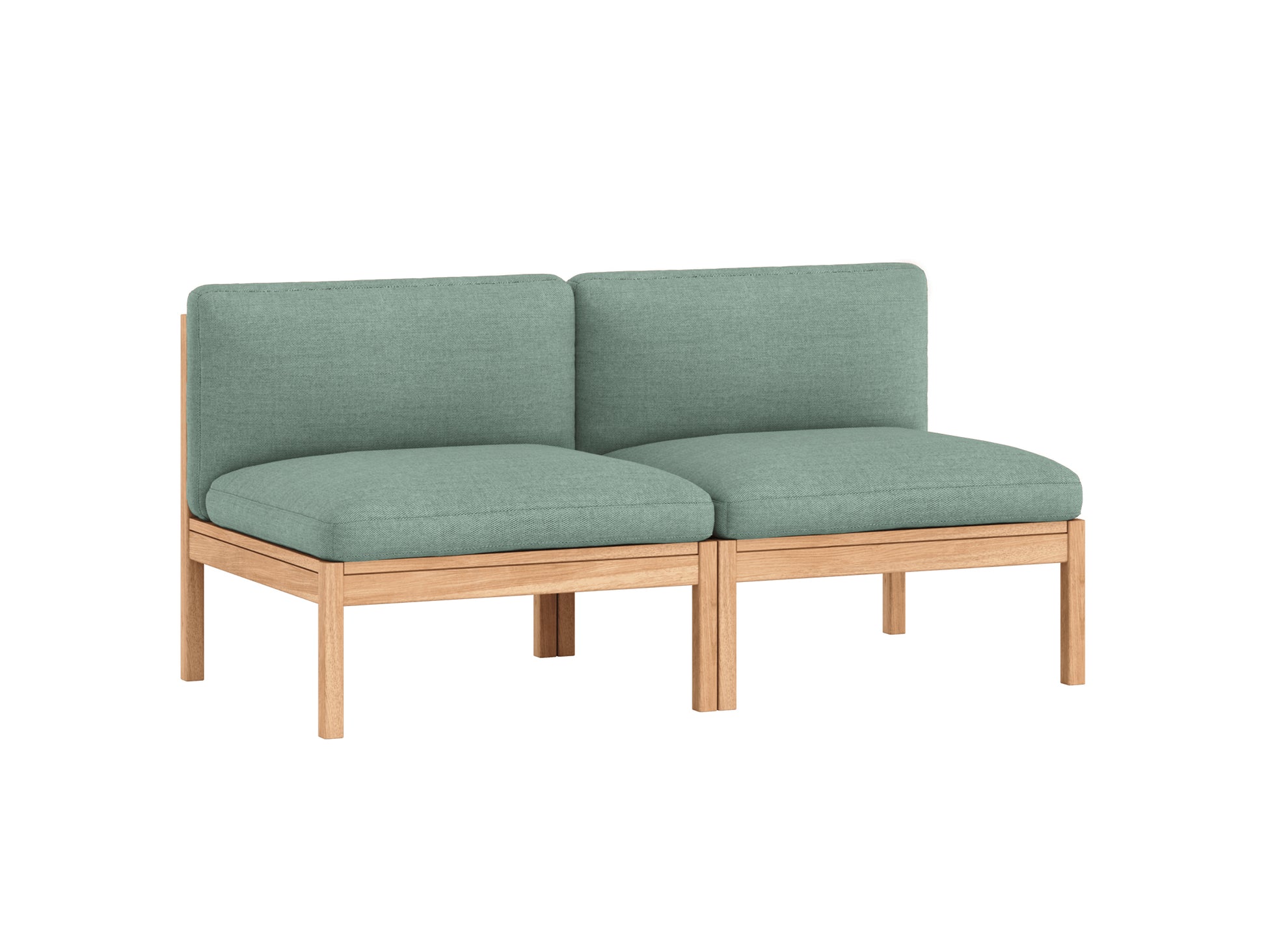 Modular 2-Seater Sofa Without Armrest by Moebe - Re-wool 868