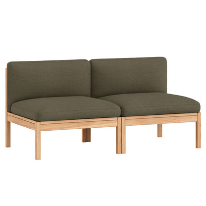 Modular 2-Seater Sofa Without Armrest by Moebe - Re-wool 977