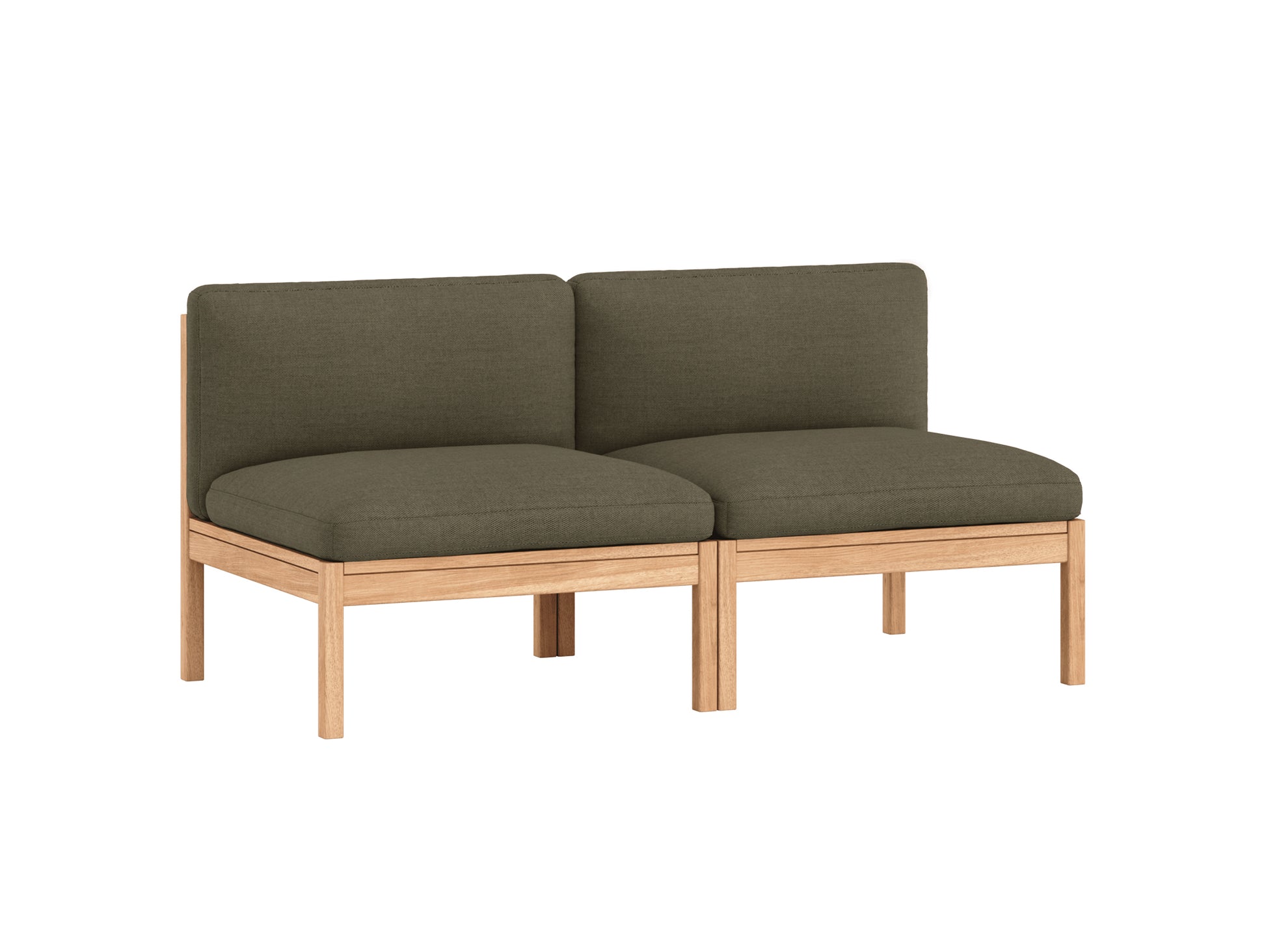 Modular 2-Seater Sofa Without Armrest by Moebe - Re-wool 977
