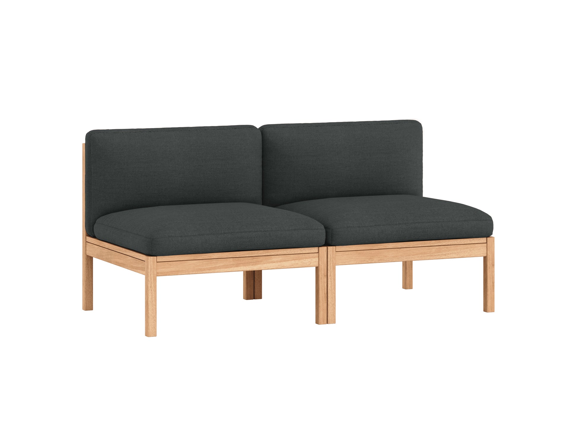 Modular 2-Seater Sofa Without Armrest by Moebe - Re-wool 987