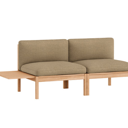 Modular 2-Seater Sofa Without Armrest with 1 Side Table by Moebe - Autumn 221