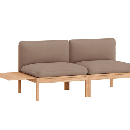Modular 2-Seater Sofa Without Armrest with 1 Side Table by Moebe - Field 2 343
