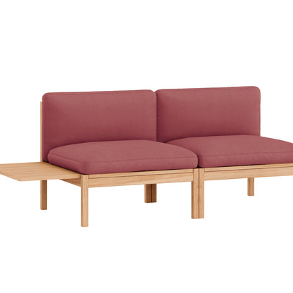 Modular 2-Seater Sofa Without Armrest with 1 Side Table by Moebe - Field 2 643