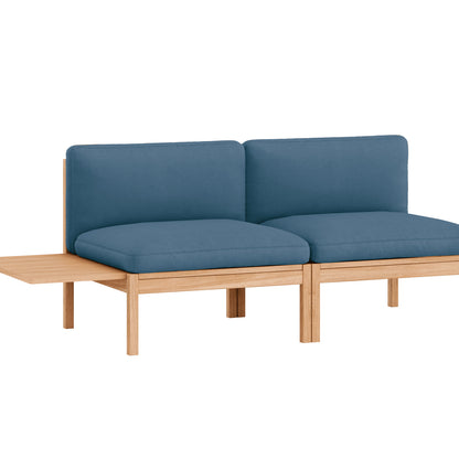Modular 2-Seater Sofa Without Armrest with 1 Side Table by Moebe - Field 2  733