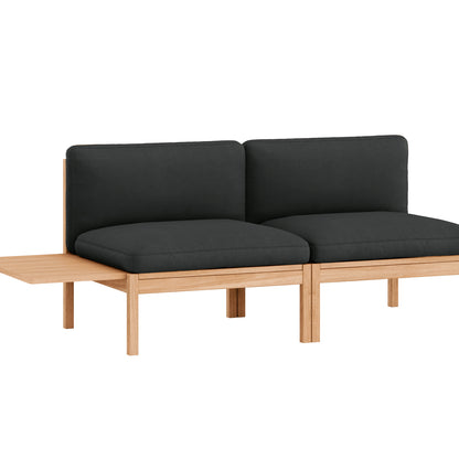 Modular 2-Seater Sofa Without Armrest with 1 Side Table by Moebe - Field 2 793