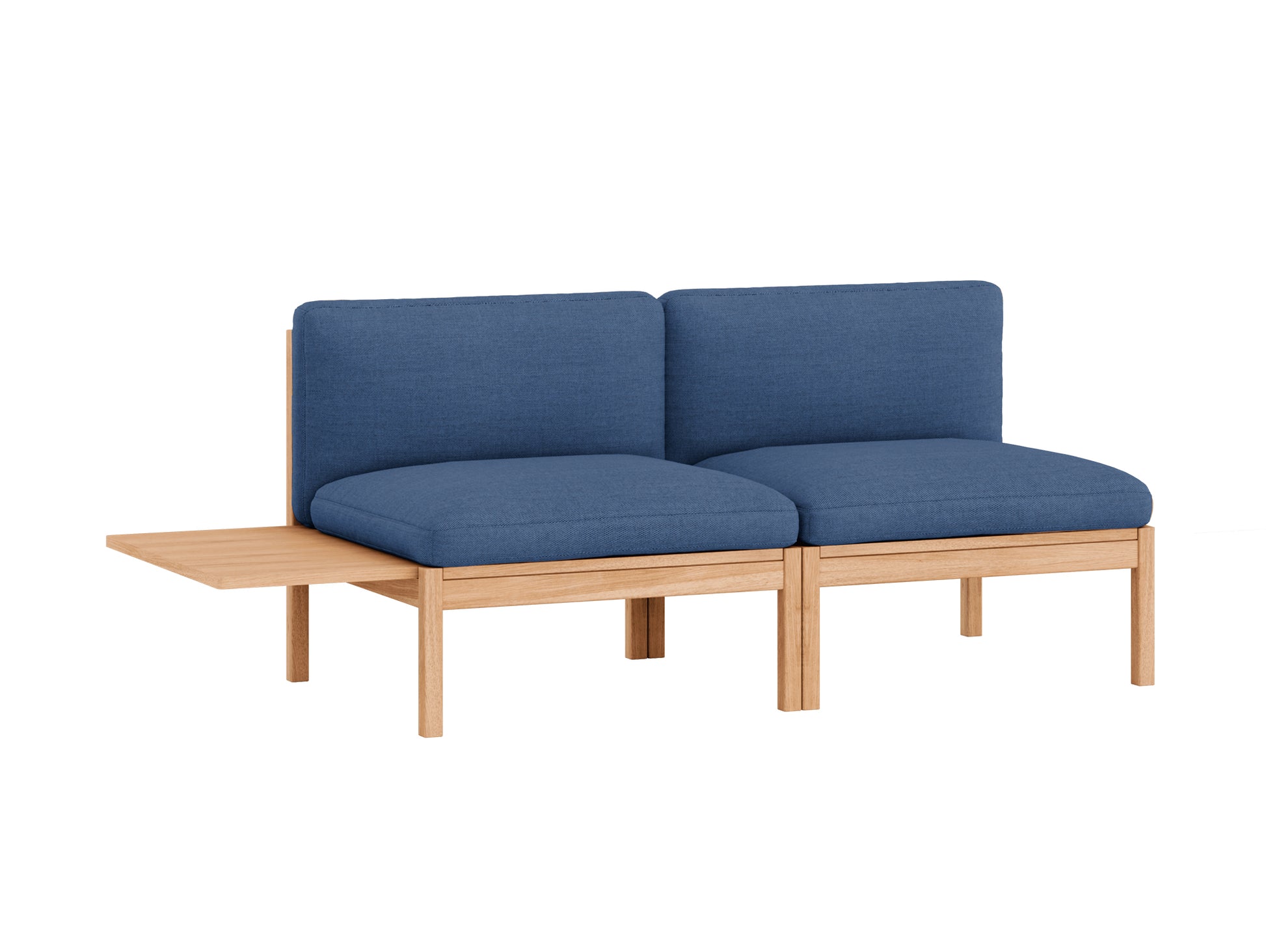 Modular 2-Seater Sofa Without Armrest with 1 Side Table by Moebe - Field 2 767