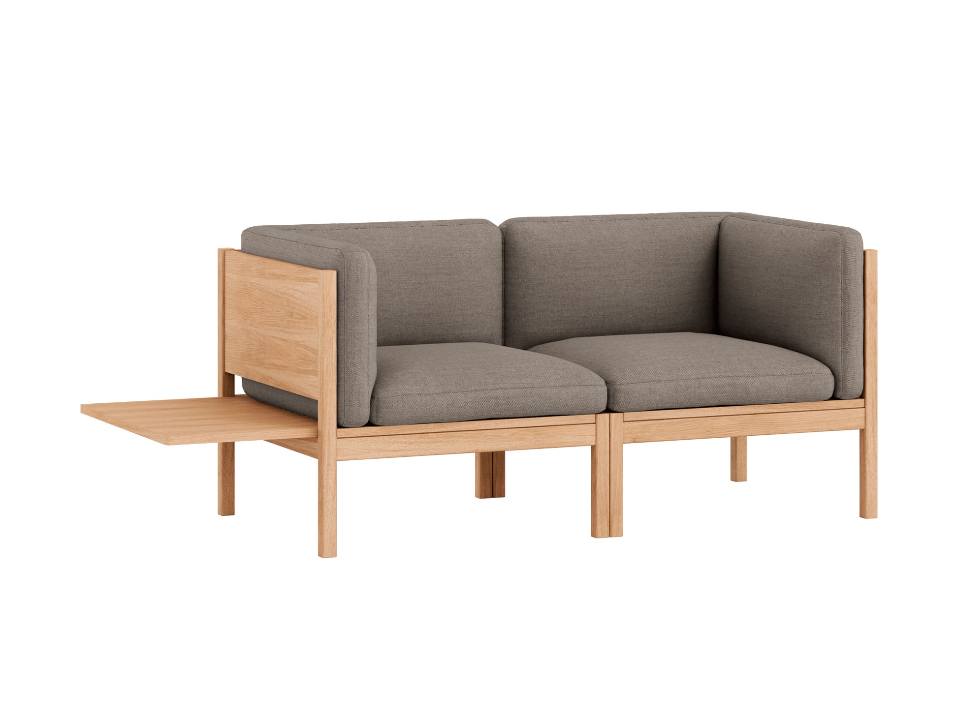 Modular 2-Seater Sofa with 1 Side Table by Moebe - Autumn 331