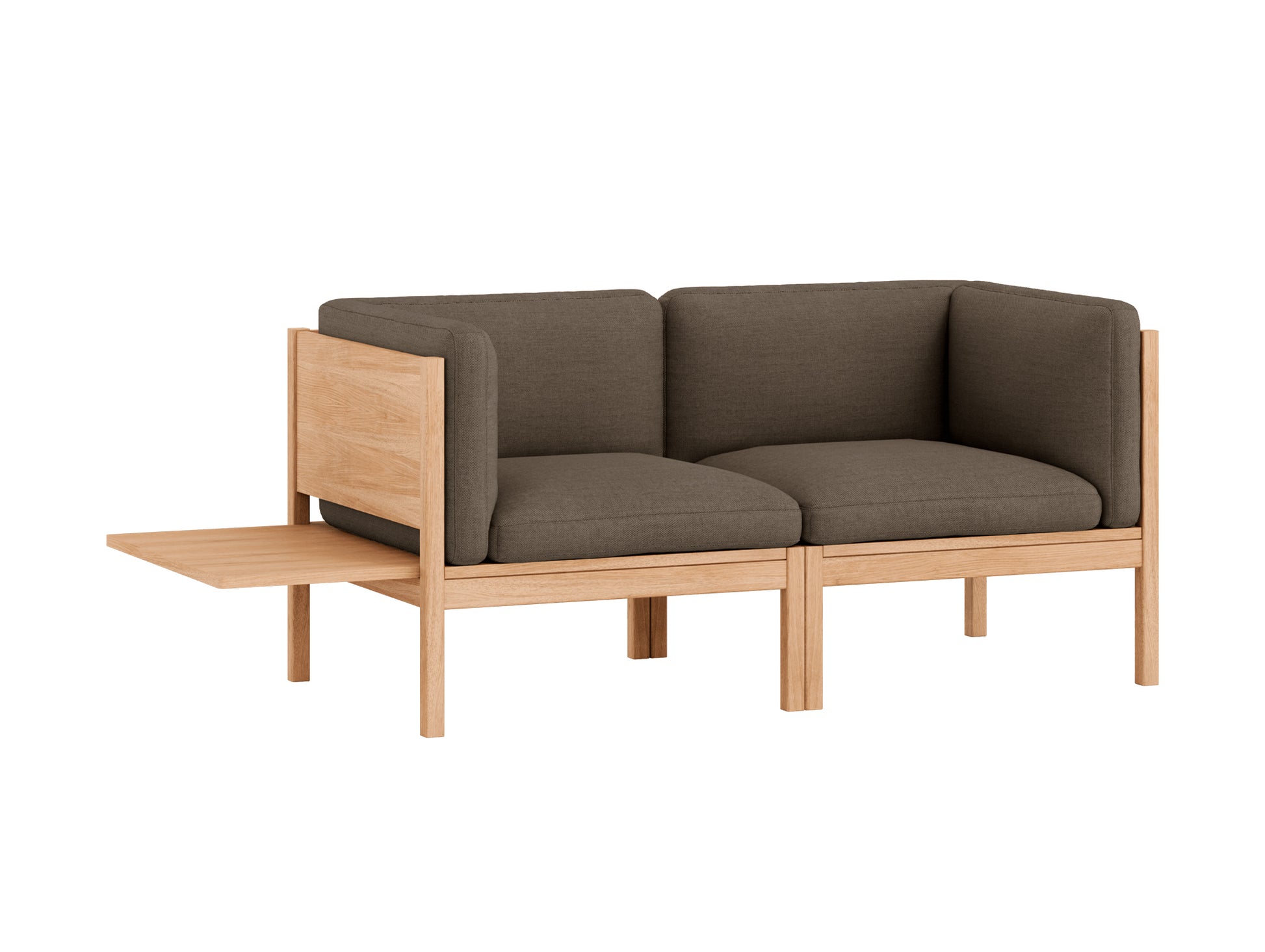 Modular 2-Seater Sofa with 1 Side Table by Moebe - Autumn 361