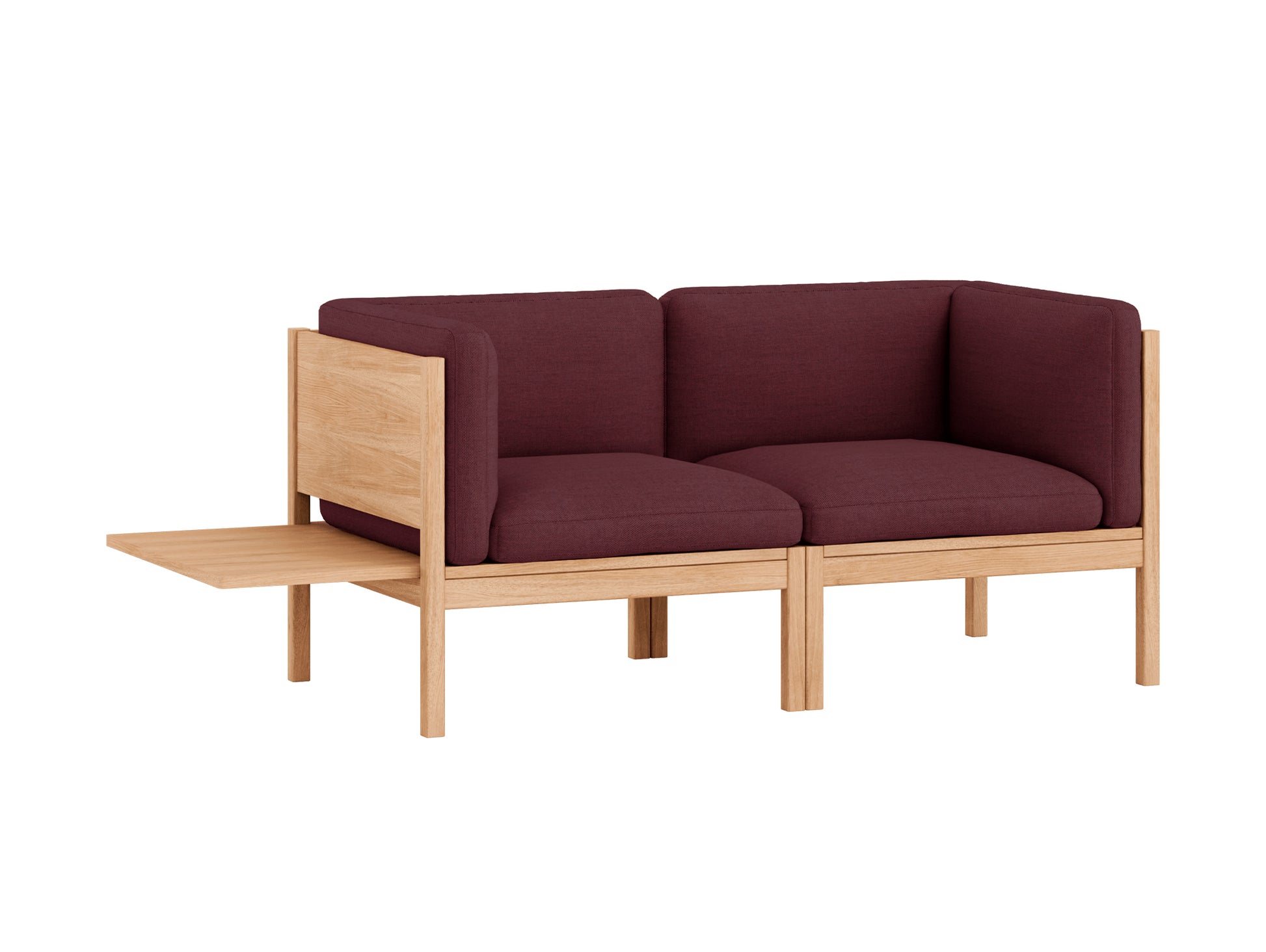 Modular 2-Seater Sofa with 1 Side Table by Moebe - Autumn 681
