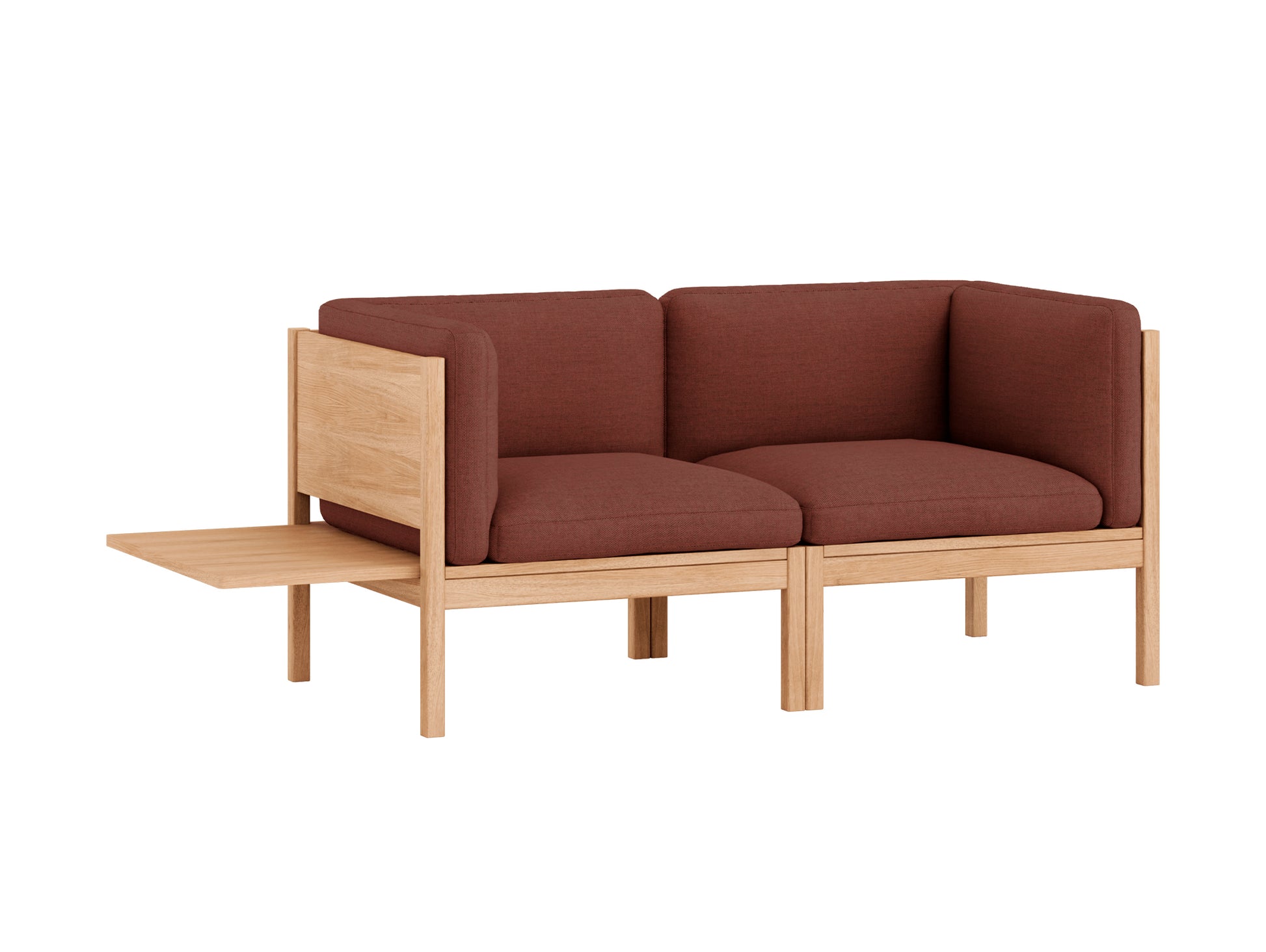 Modular 2-Seater Sofa with 1 Side Table by Moebe - Re-wool 687