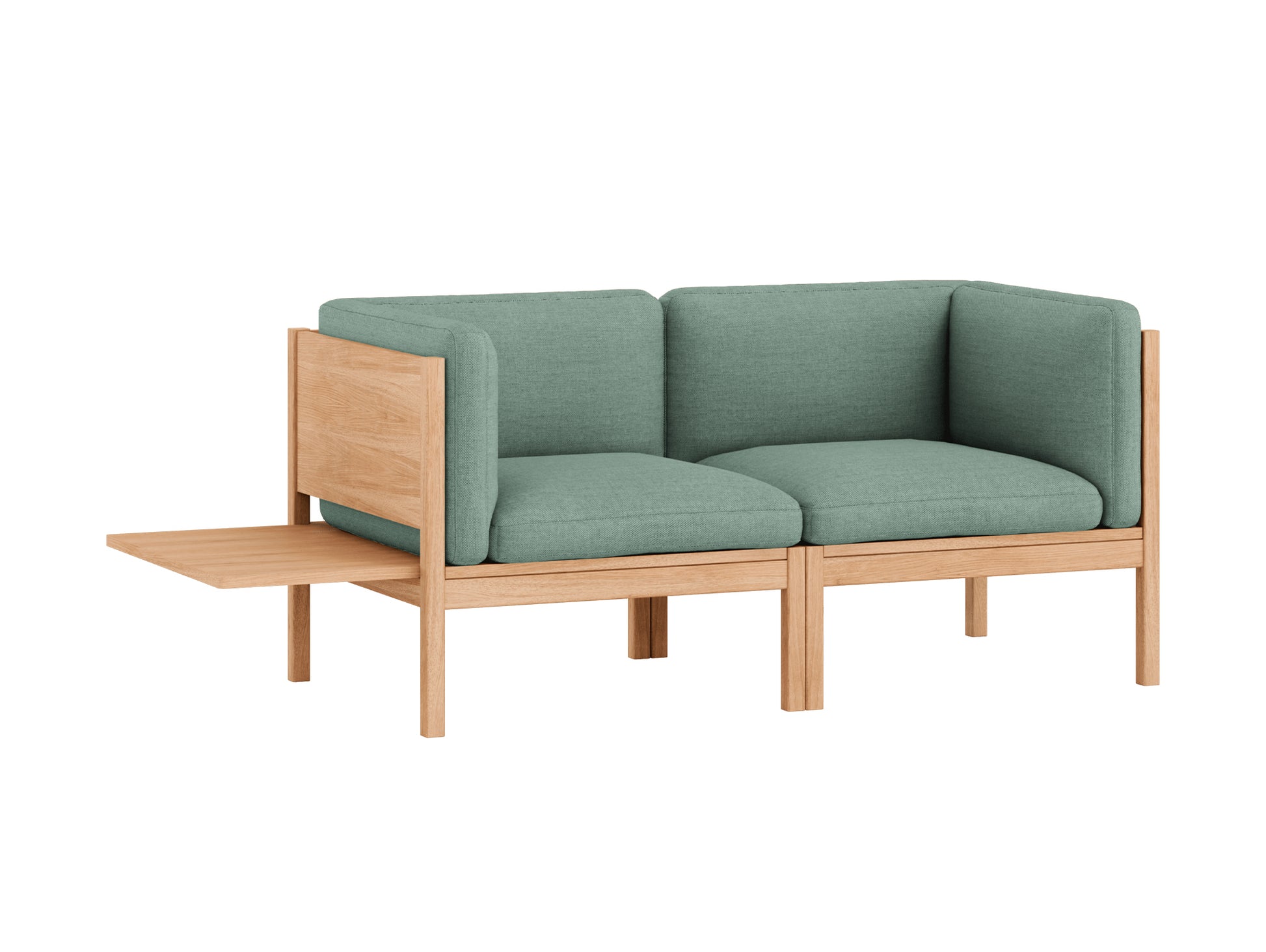 Modular 2-Seater Sofa with 1 Side Table by Moebe - Re-wool 868