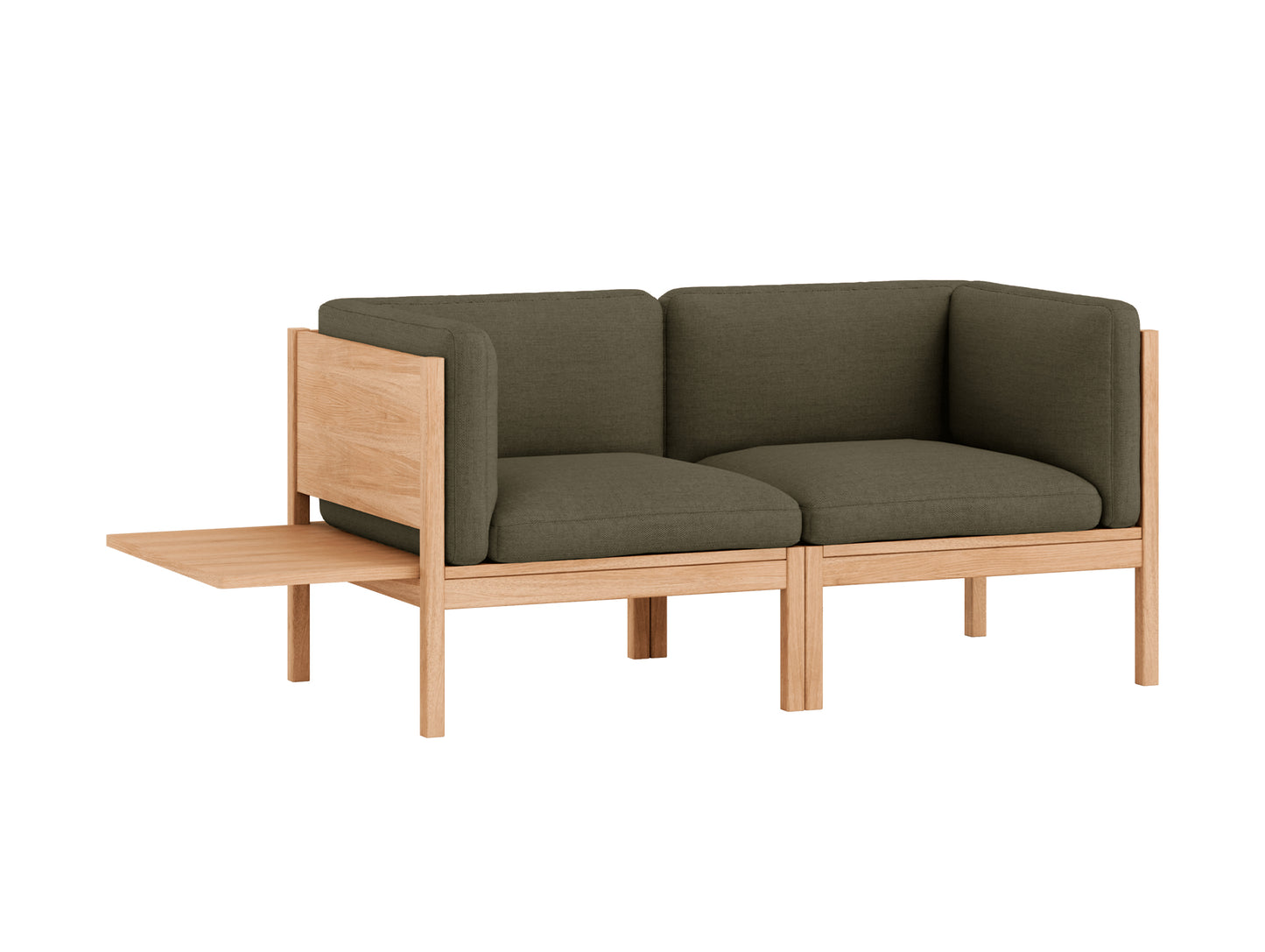Modular 2-Seater Sofa with 1 Side Table by Moebe - Re-wool 977