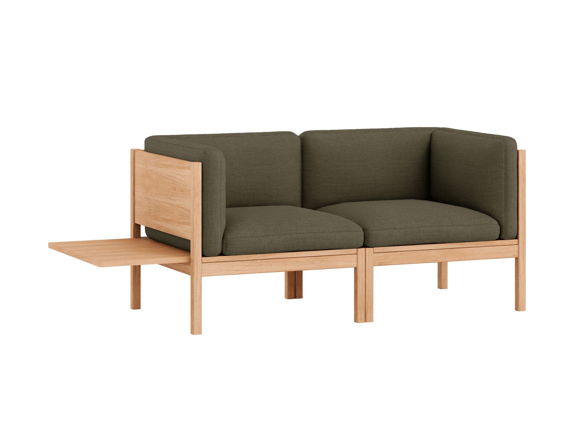 Modular 2-Seater Sofa with 1 Side Table by Moebe - Re-wool 977