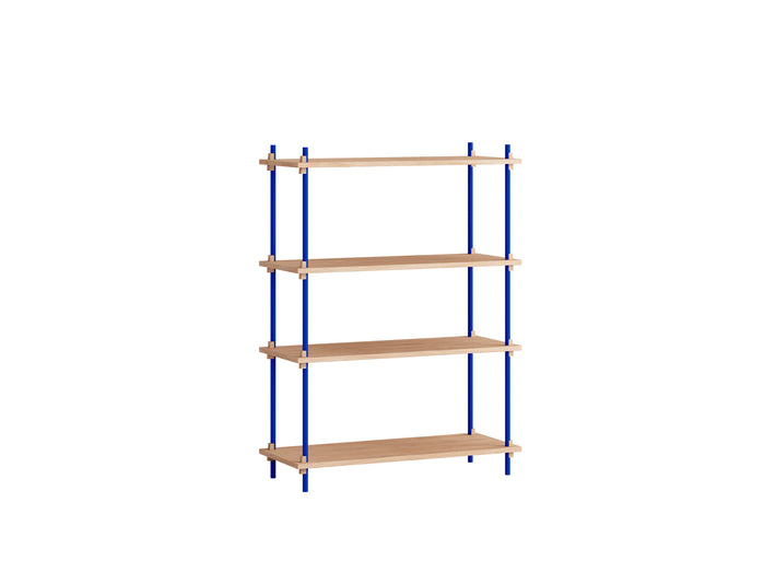 Moebe Shelving System - S.115.1.A Set in Deep Blue / Oiled Oak