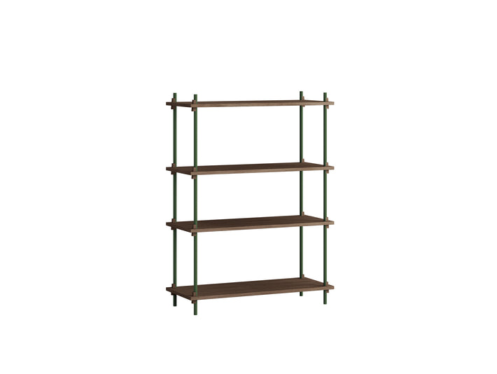 Moebe Shelving System - S.115.1.A Set in Pine Green / Smoked Oak