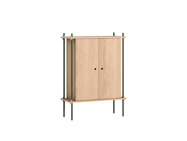 Moebe Shelving System - S.115.1.C Set in Pine Green / Oiled Oak