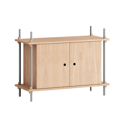 Shelving System Sets by Moebe / S.65.1.B / Stainless Steel Uprights / Oiled Oak