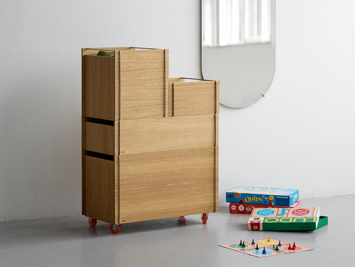 Storage Tower by Moebe - Medium / Oak / Black