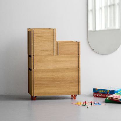 Storage Tower by Moebe - Medium / Oak / Stainless Steel